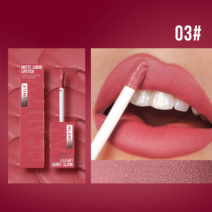 MLSMILE 6 Color Non-stick cup Velvet Satin Gloss Lip glaze Mist Liquid