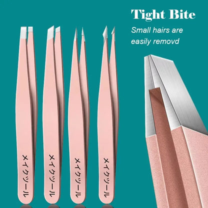 2/4pcs Eyebrow Tweezers Set Professional Tweezers For EyebrowsGreat