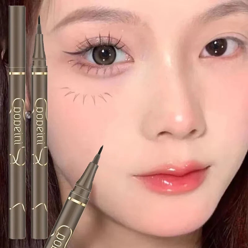 Waterproof liquid eyeliner 4 colors ultra fine tip long lasting Korean