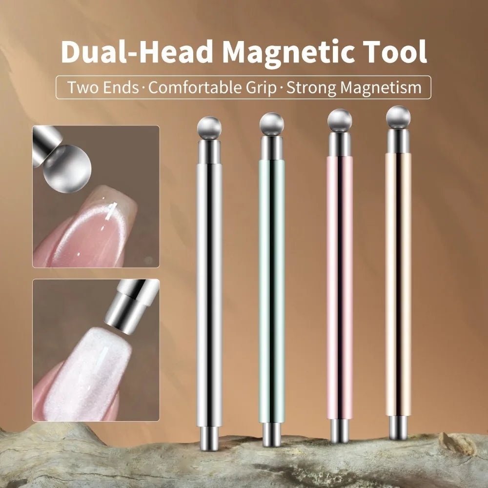 1pc Cat Eye Nail Art Magnetic Tool Cylindrical Stick with Ball Magnet