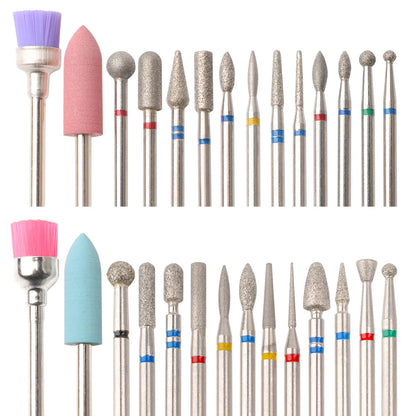 14pcs/set Nail Drill Machine Bit Nail Gel Removal Polishing Tools