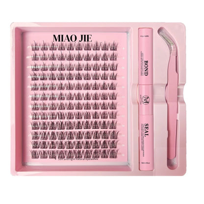 MAIOJIE DIY Clusters Lash Kit 8-16mm Mix Bond&Seal Tweezers Lash Set