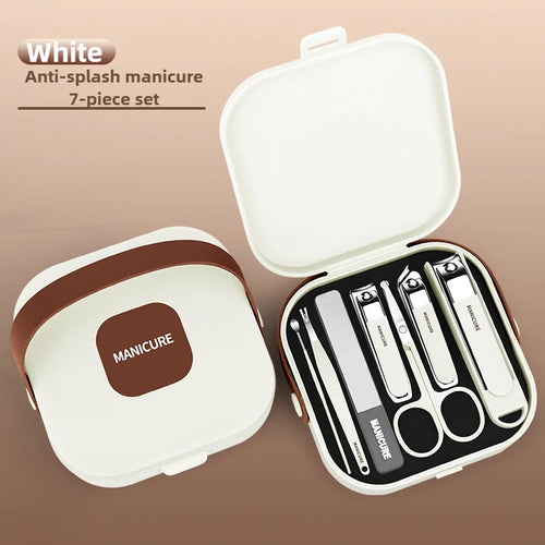Complete 7 Pcs Set Manicure Kit Nail Clippers with Clippers Cuticle