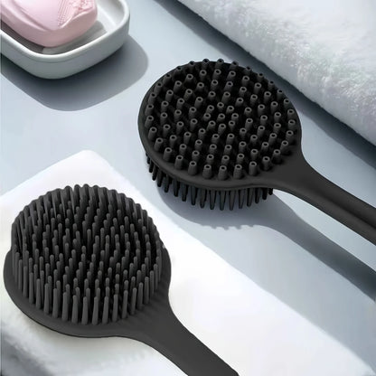 1-4-piece bath brush set Soft silicone bath brush with non-slip