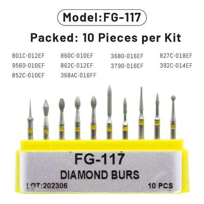 AG 1 Box Dental Diamond Burs Drill for High Speed Handpiece Dentist