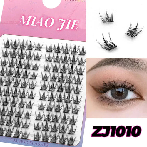 MIAOJIE Cluster Lashes Natural Eyelash extension Volume Individual