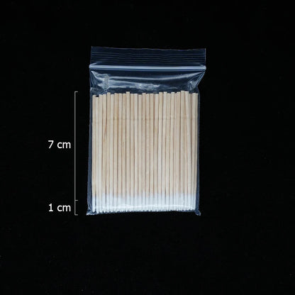300Pcs Nails Wood Cotton Swab Clean Sticks Nail Polish Remover Art