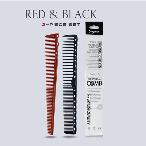 2pcs Set Professional Barbershop Hairdressing Dense Teeth Comb