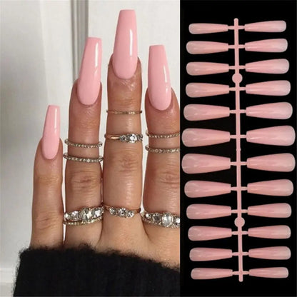 Short Square False Press On Nail Set