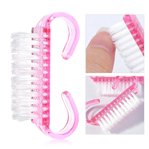 1/5/20Pcs Acrylic Nail Brush Pink Color Nail Art Manicure Pedicure