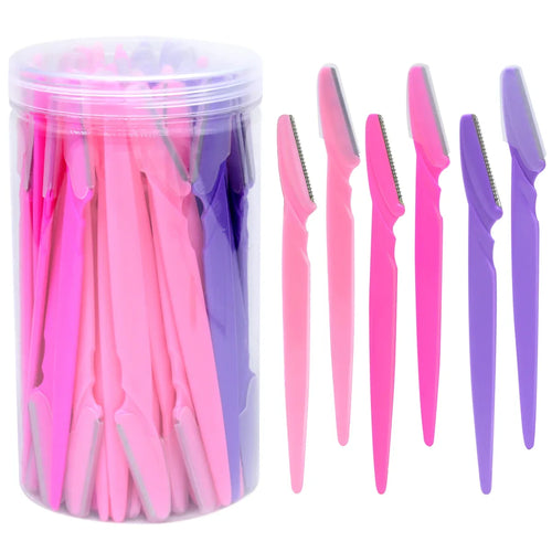 30Pcs/Bottle Eyebrow Razors With Container Facial Eye Brow Trimmer In