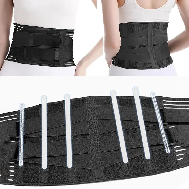 Back Brace Adjustable Waist Belt Support Brace for Lumbar Trainer