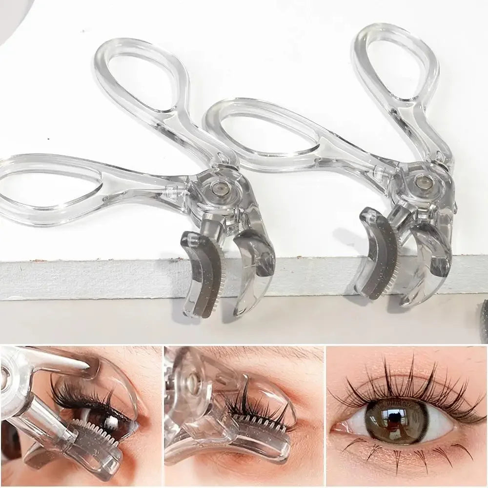 Dual-Type Eyelash Curler with Comb – Wide & Partial Clip Options,