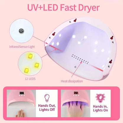 LINMANDA Professional USB Electric Nail Drill Polish File Kit with UV