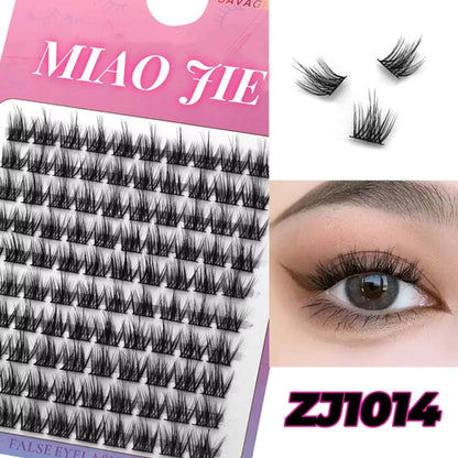 MIAOJIE Cluster Lashes Natural Eyelash extension Volume Individual