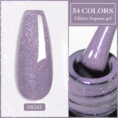 6ml Glitter Gel Nail Polish Sparkling Nail Art  UV Gel Colorful