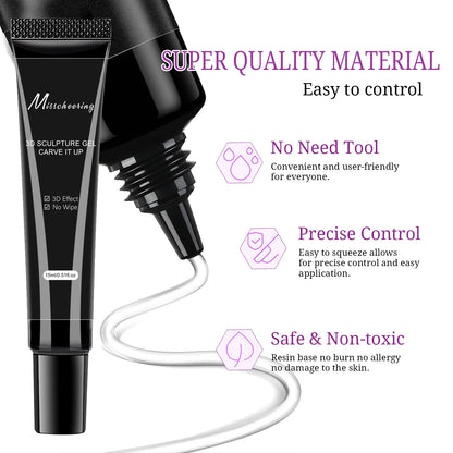 15ml 3D Nail Art Gel - DIY Designs Waterproof Sculpting gel Waterproof