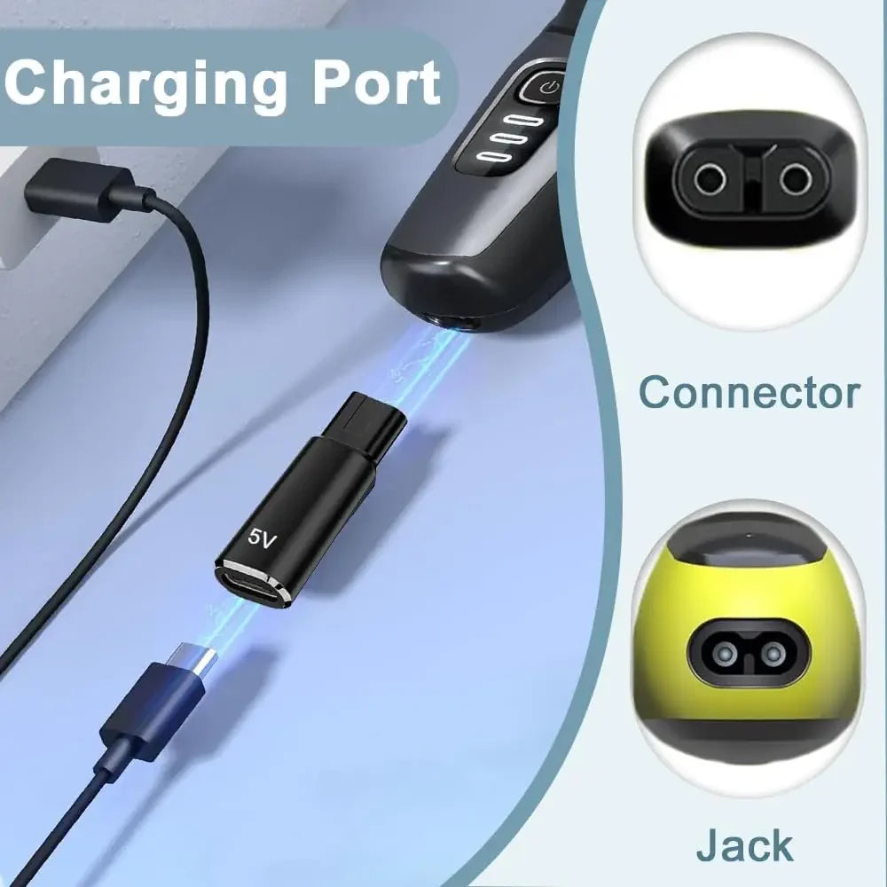 5V Type-C Shaver Adapter Charger Converter Compatible with Philips One