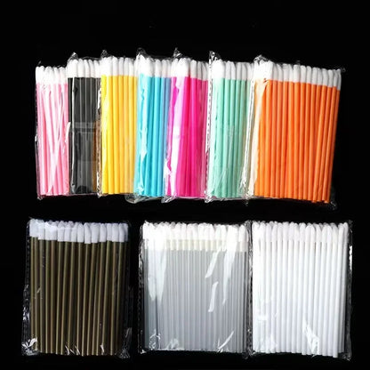 100Pcs  Lipstick Wands Set Cosmetic Makeups Tools Make Up Brushes Lash