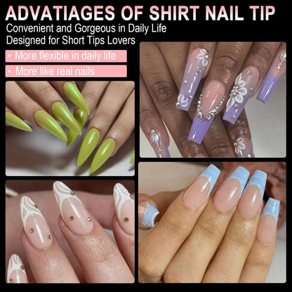 Luxury False Nail Tips Soft Gel Fingertip Semi-matte Capsules Almond