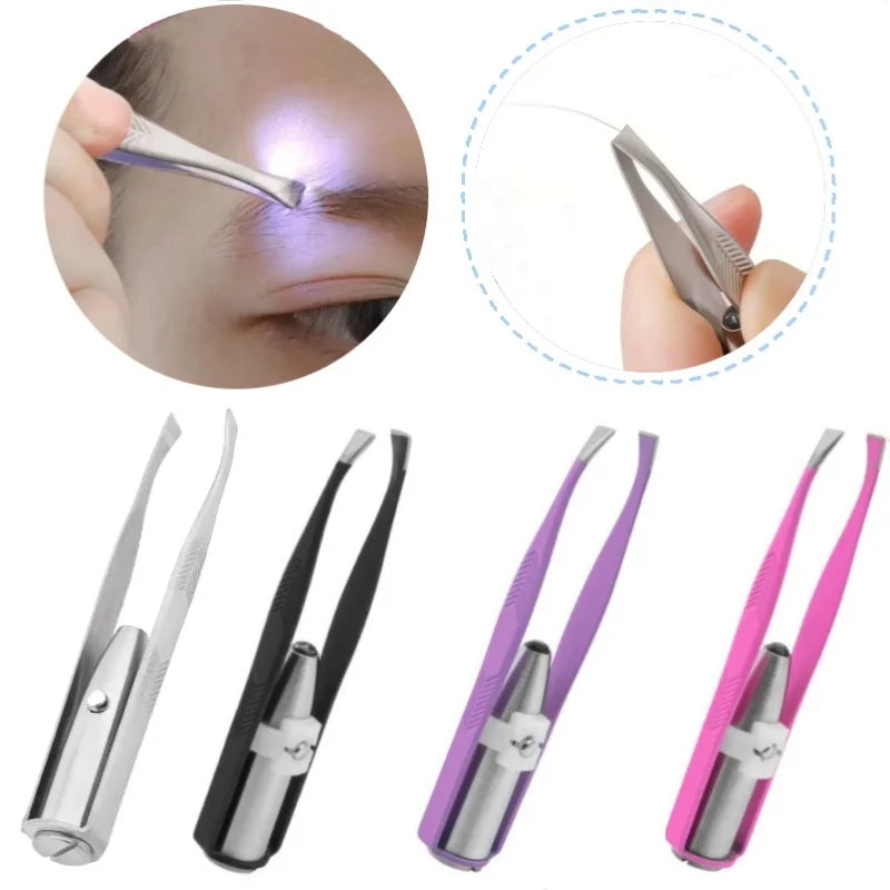 Eyebrow Tweezer with LED Light Smart Design Precision Eyelash Hair