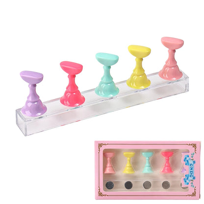 5pcs Chess Magnetic Nail Holder Acrylic Nail Tips Practice Display