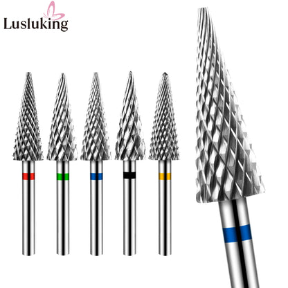 Tip Tungsten Carbid Nail Drill Bits Electric Manicure Drill Accessory
