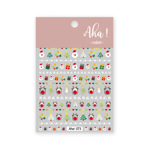 Winter Christmas Atmosphere Nail Stickers Snowman Snowflake Wapiti