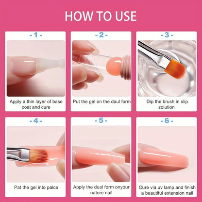 2in 1 Gel Cleanser for Nails & Polish Remover, Professional Slip