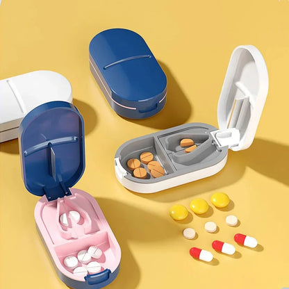 JUSTLANG Min Medicine Cutter Multi Function Drug Cutter Medicine Box
