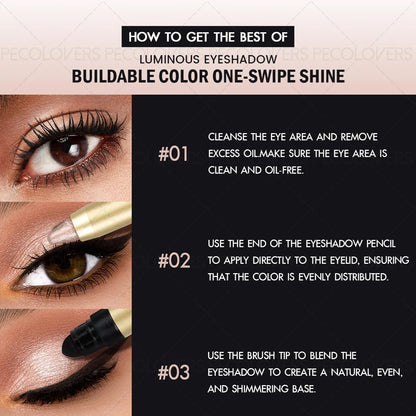 Smudge-Proof & Waterproof Eyeshadow Stick,Dual-Ended Eye with Shadow