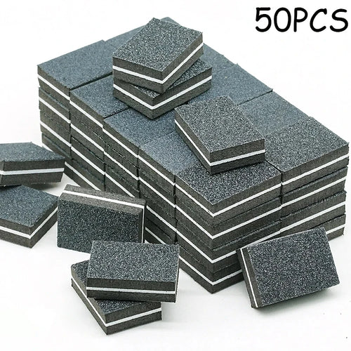 50Pcs Professional Mini Nails Art buffer File 100/180 Sandpaper