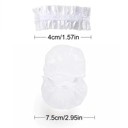 100PCS Disposable Hair Earmuff Dye Transparent Elastic Shower Hair Dye