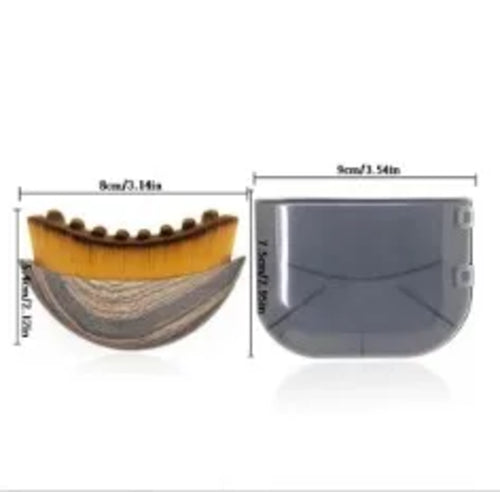 Contour shaping facial brush, with ergonomic mermaid line design,