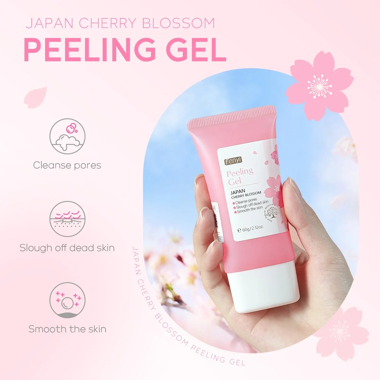 Sakura Face Deep Cleaning Exfoliating Gel Skin Care Whitening