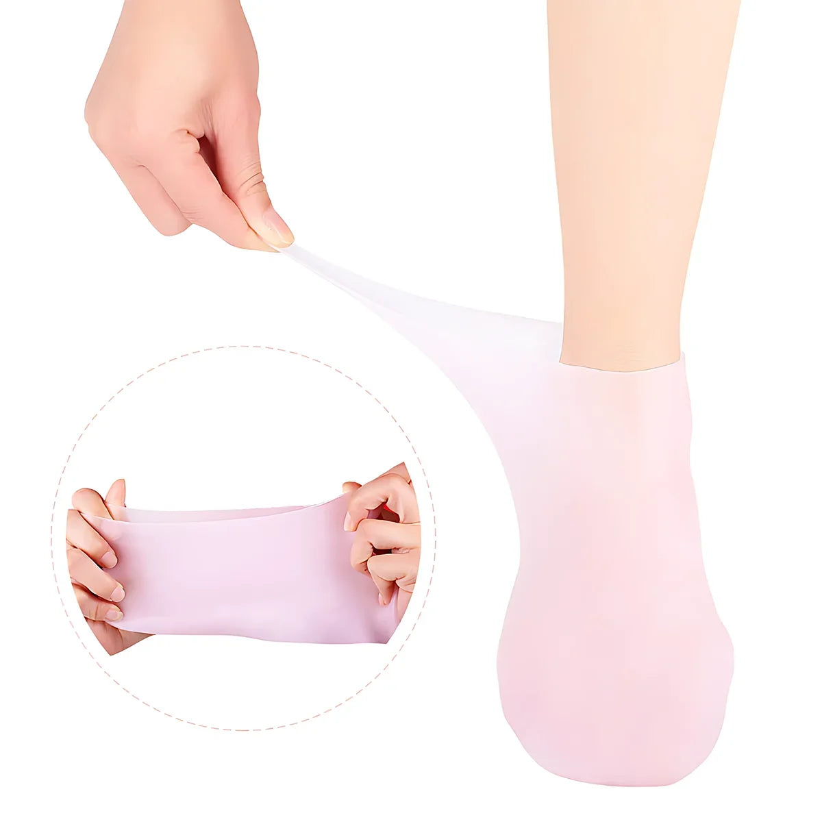 Silicone Foot Mask Softening Callus Cuticle Moisturizing Whitening