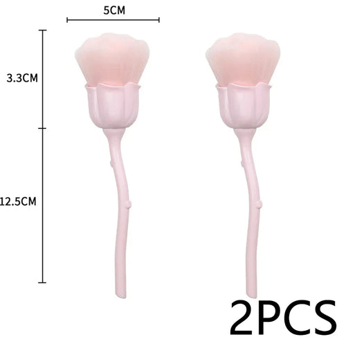 Pink Rose Soft Brush For Manicure Nail Art Dust Brush Nail Dust Brush