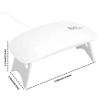 Mini Nail Polish Glue Drying Baking Lamp USB Interface Folding Mouse