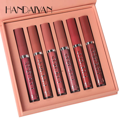 6Pcs Matte Liquid Lipstick Makeup Set, Matte Liquid Long-Lasting Wear