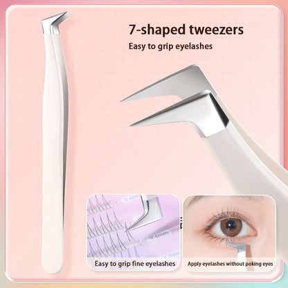 Multifunctional Tweezers Stainless Steel Eyelash Tweezers Grafting
