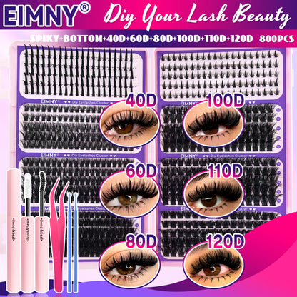 Show-Stopping Top & Bottom Lash Kit – 250/740 Cluster Bombshell Fluffy