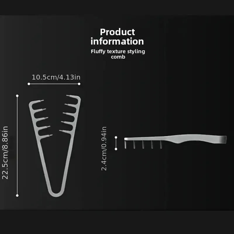 Volumizing Wide-Tooth Hair Styling Comb Curling Tools Fluffy Texture