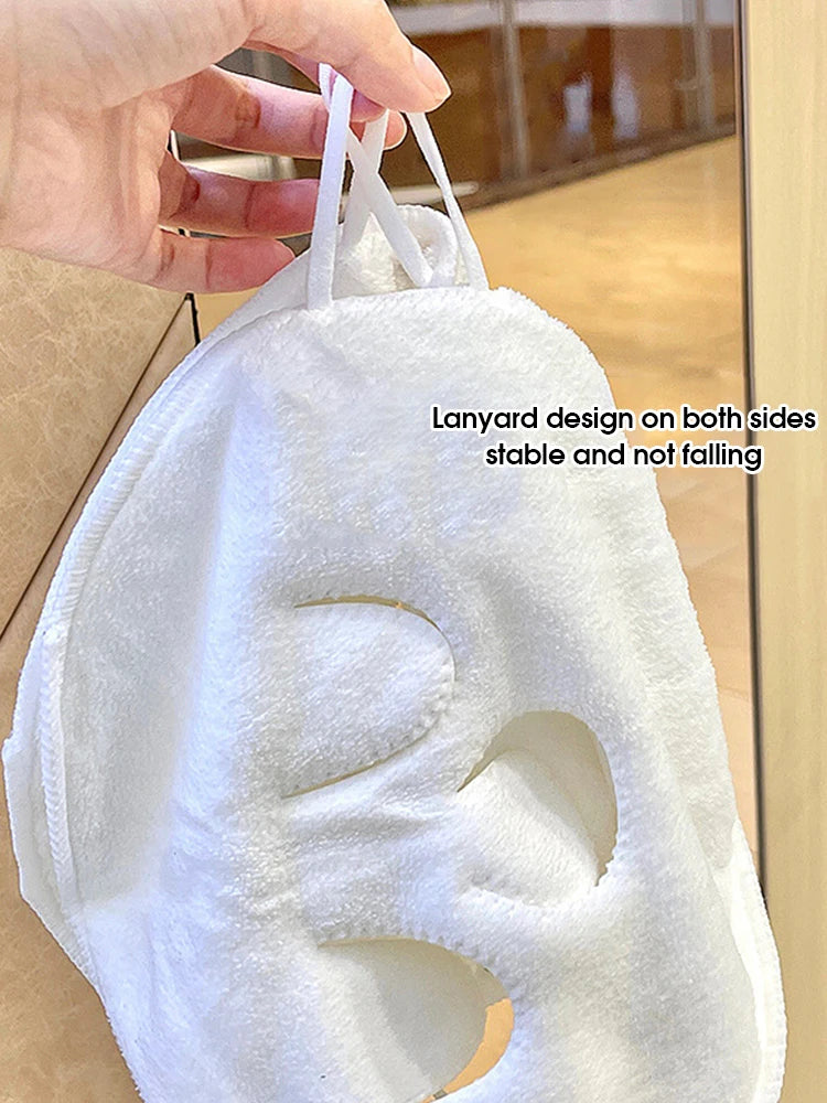 Hot compress towel hanging ear soft skin-friendly steam heating cold