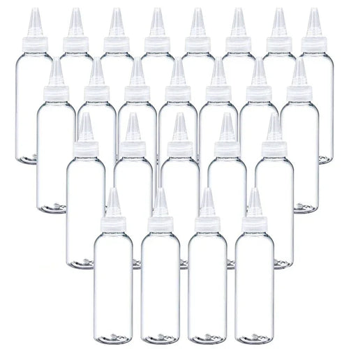 10Pcs Transparent Sharp-mouth Bottle 10/30/50/60/100/120ml Plastic