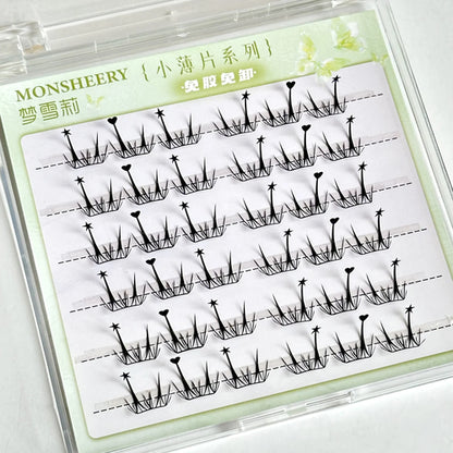 Natural Cosplay False Eyelashes No Glue Need Eyelash Clusters False