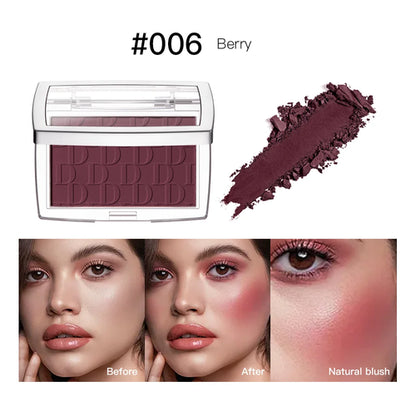 6 Colors Matte Embossed Blush Rosy Blusher Facial Blush Powder High