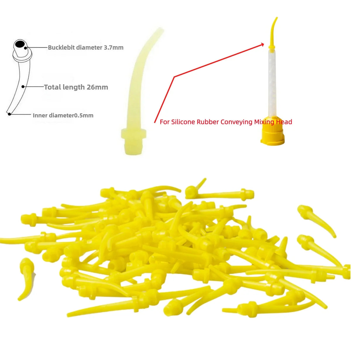 50/100/150pcs Dental Mixing Tips Tubes Disposable Nozzles Head