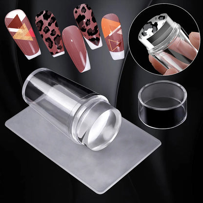 Nails Art Stamping Plates Kit French Manicure Design Plate Stamp