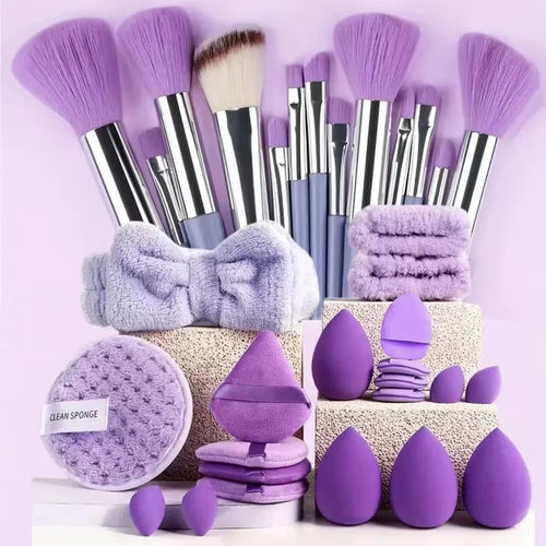 13/33pcs Professional Makeup Brush Set with Accessories for