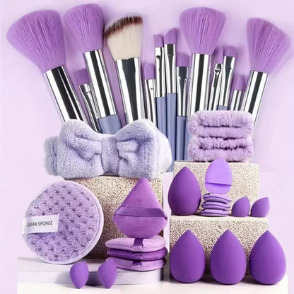 13/33pcs Professional Makeup Brush Set with Accessories for